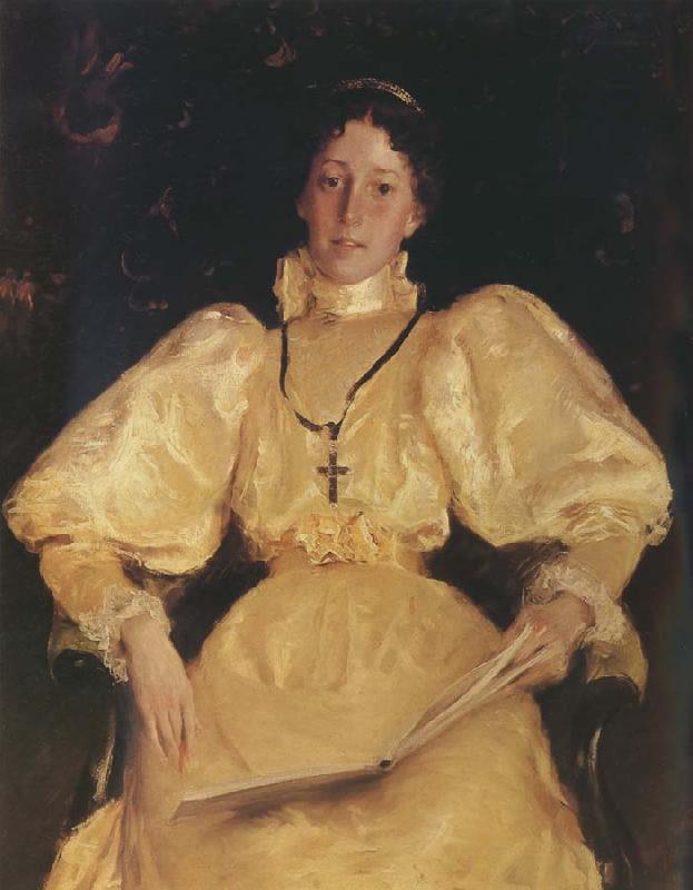 William Merritt Chase Golden noblewoman oil painting picture